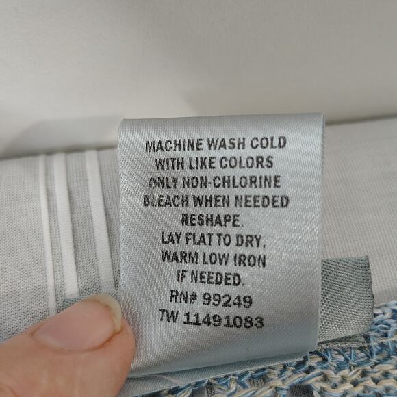 Catherines Open Knit Sweater 3/4 Sleeve Blue Gray Women's 4X Made in U.S.A. - Picture 7 of 12